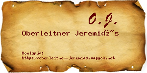 Oberleitner Jeremiás névjegykártya
